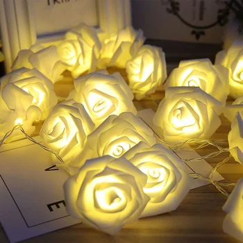 Battery Operated Rose Flower Garland LED String Lights 1/2/3/5/10m Valentine Wedding Party Home Decoration String Lights Lamp MY
Battery Operated Rose Flower Garland LED String Lights 1/2/3/5/10m Valentine Wedding Party Home Decoration String Lights Lamp MY