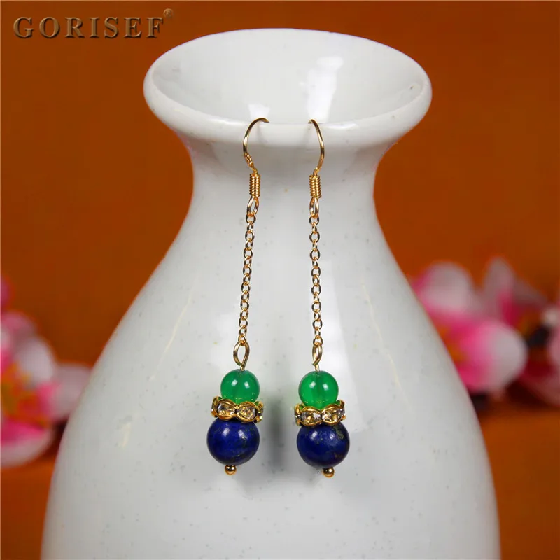 2018 new green chalcedony earrings copper ear hook hypoallergenic natural lapis lazuli simple wind girls wild thin birthday gift
2018 new green chalcedony earrings copper ear hook hypoallergenic natural lapis lazuli simple wind girls wild thin birthday gift