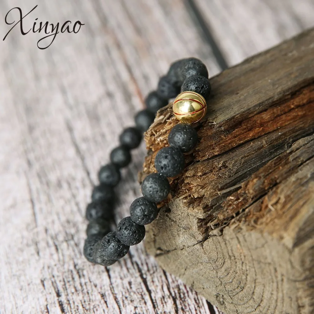XINYAO 8mm Natural Stone Sports Basketball Beads Bracelet Bangles For Women Elastic Rope Baseball Charm Bracelets Couple Jewelry
XINYAO 8mm Natural Stone Sports Basketball Beads Bracelet Bangles For Women Elastic Rope Baseball Charm Bracelets Couple Jewelry