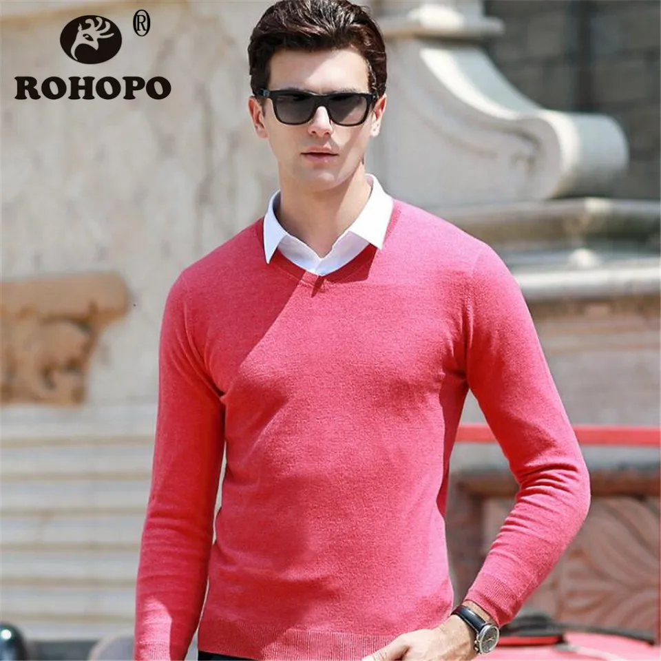 ROHOPO Wool 100% Sweater Spring 2019 Vneck Casual Knitting Quality Sweater Male Slim Woolen Pullover Office Man WoolShirt Men
ROHOPO Wool 100% Sweater Spring 2019 Vneck Casual Knitting Quality Sweater Male Slim Woolen Pullover Office Man WoolShirt Men