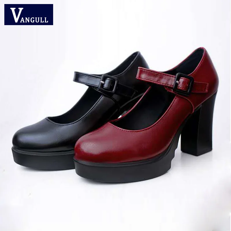 Vangull New Platform Thick High Heels Mary Janes Shoes Buckle Square Heels Women Pumps Pu Leather Spring Summer Shoes for Woman
Vangull New Platform Thick High Heels Mary Janes Shoes Buckle Square Heels Women Pumps Pu Leather Spring Summer Shoes for Woman