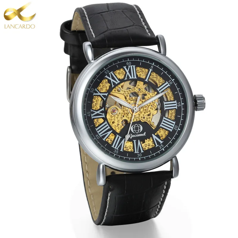 Lancardo Fashion Automatic Mechanical Watch Men Waterproof Skeleton Watches Black Leather Mens Gold Montre Erkek Mekanik Saat
Lancardo Fashion Automatic Mechanical Watch Men Waterproof Skeleton Watches Black Leather Mens Gold Montre Erkek Mekanik Saat