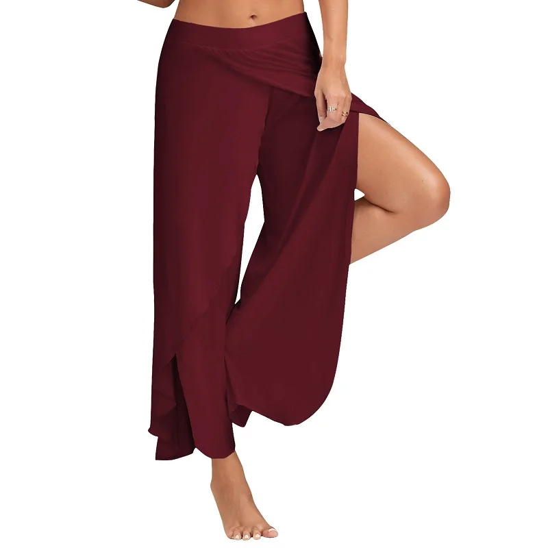 Fashion New Women High Spliced Pants Ladies Casual High Elastic Waist Pants Wide Leg Loose Trousers
Fashion New Women High Spliced Pants Ladies Casual High Elastic Waist Pants Wide Leg Loose Trousers