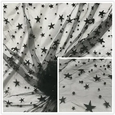 Close-mesh Yarn Flocking Star Handmade Nail-bead Embroidery Fabric Fairy Dress Dress and Long Skirt Fabric
Close-mesh Yarn Flocking Star Handmade Nail-bead Embroidery Fabric Fairy Dress Dress and Long Skirt Fabric