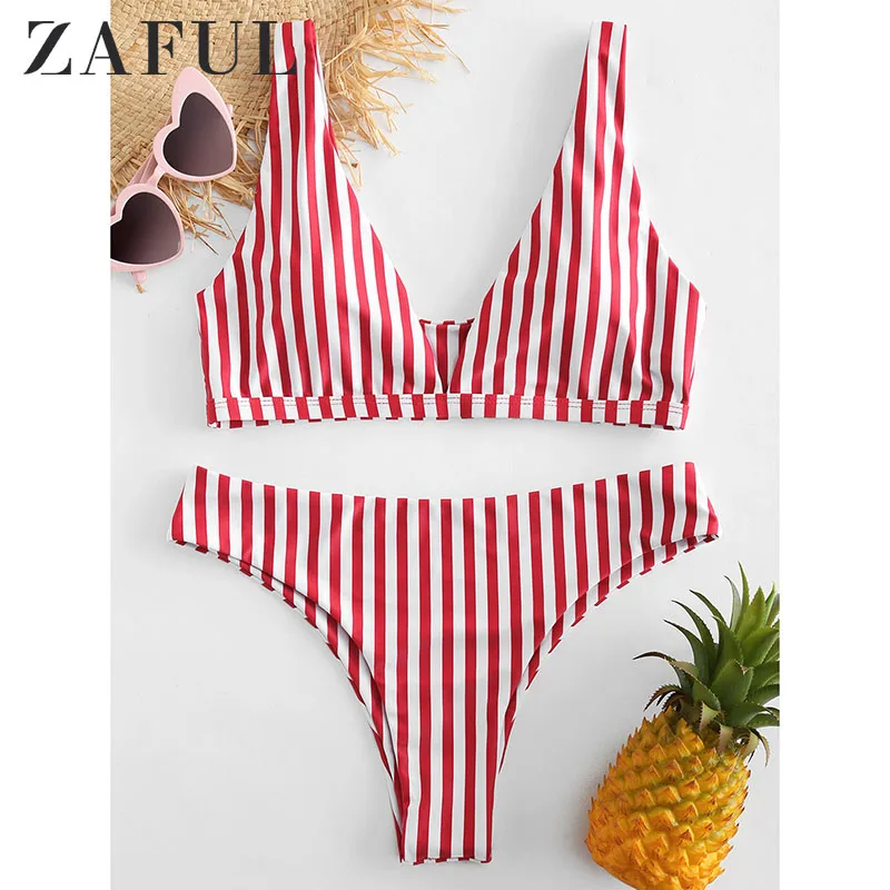 ZAFUL Swimwear For Women Push Up Beach Wear Bikiny Bathing Suits Summer Swimsuit Striped Bikini Sport Swimsuit Halter Bikini2019
ZAFUL Swimwear For Women Push Up Beach Wear Bikiny Bathing Suits Summer Swimsuit Striped Bikini Sport Swimsuit Halter Bikini2019
