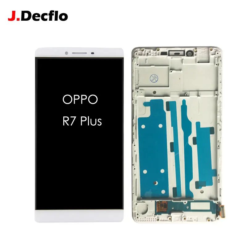 

For OPPO R7 Plus LCD Display Touch Screen With Frame Digitizer Assembly Replacement Parts 100% Tested 6.0 inch White