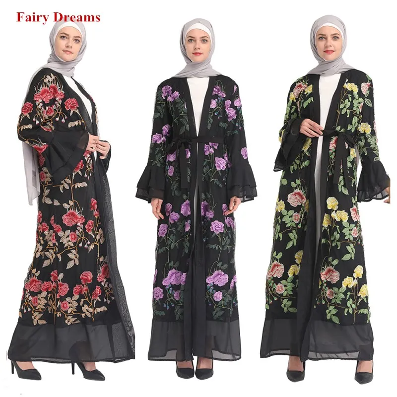 Open Abaya Moroccan Kimono Dubai Turkey Bangladesh Islamic Clothing Embroidery Black Kaftan Arabic Cardigan Muslim Caftan Robe
Open Abaya Moroccan Kimono Dubai Turkey Bangladesh Islamic Clothing Embroidery Black Kaftan Arabic Cardigan Muslim Caftan Robe