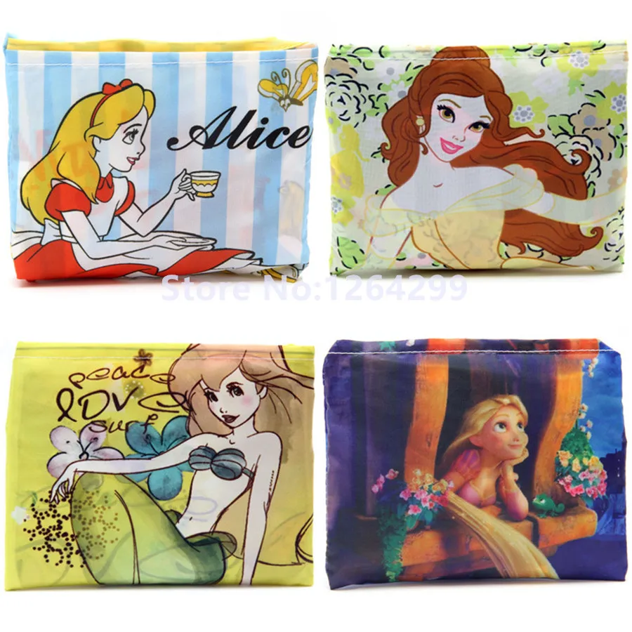 New Fashion Alice in Wonderland Mermaid Rapunzel Beauty and the Beast Princess Woman Girls Big Folded Shopping Bags For Children
New Fashion Alice in Wonderland Mermaid Rapunzel Beauty and the Beast Princess Woman Girls Big Folded Shopping Bags For Children