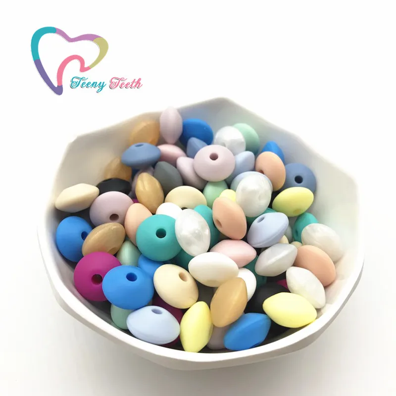 Teeny Teeth 50PCS BPA Free Silicone Lentil Teether Beads DIY Baby Pacifier Abacus Chewing Beads Necklace Jewelry Toy Accessories
Teeny Teeth 50PCS BPA Free Silicone Lentil Teether Beads DIY Baby Pacifier Abacus Chewing Beads Necklace Jewelry Toy Accessories