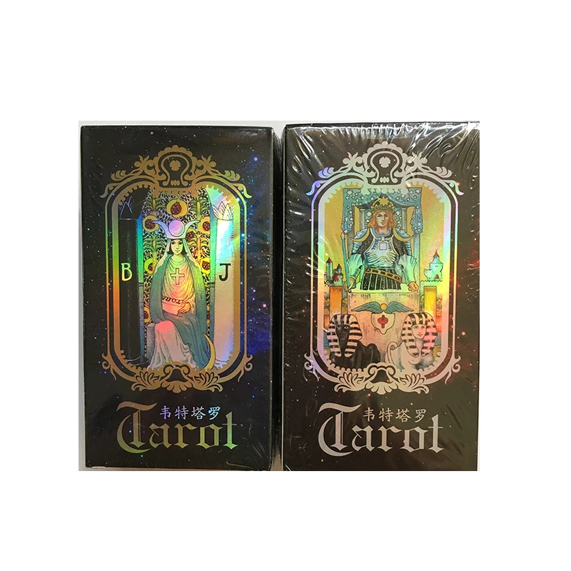New Design Waite Tarot Board Game High Quality Paper 78 PCS Shine Cards Chinese/English Edition for Astrologer
New Design Waite Tarot Board Game High Quality Paper 78 PCS Shine Cards Chinese/English Edition for Astrologer
