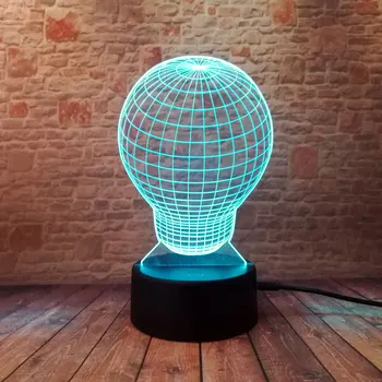 Bulb Luminous Model 3D Illusion LED NightLight Colorful Touch Flash Fairy Light Desk Flash Toys
Bulb Luminous Model 3D Illusion LED NightLight Colorful Touch Flash Fairy Light Desk Flash Toys