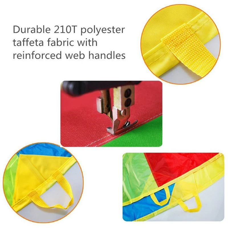 Kindergarten Outdoor Game Rainbow Umbrella Parachute Toy Jump-Sack Ballute Play For Kids 2M3M3.6M4M5M6M Diameter 2019 New (5)