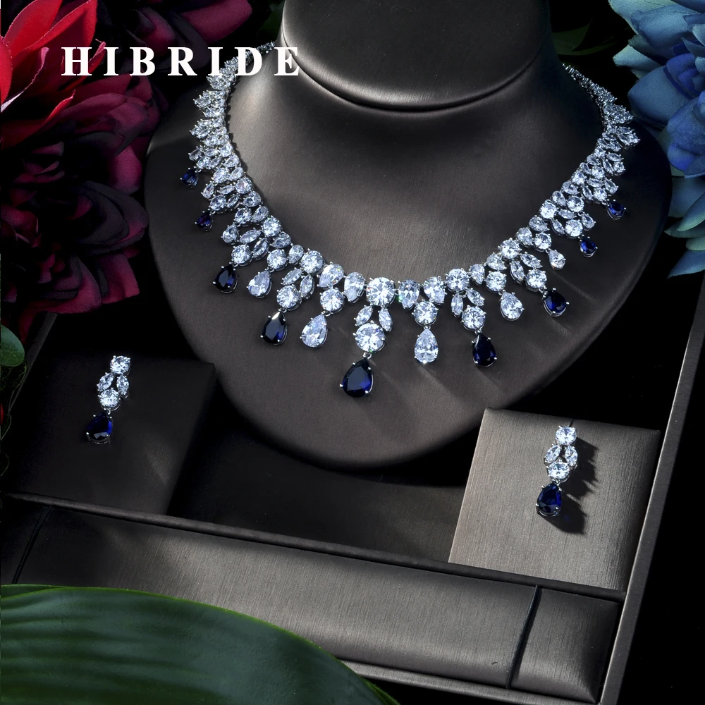 HIBRIDE COlOR BEST QUALITY BRILLIANT CRYSTAL ZIRCON EARRINGS AND NECKLACE JEWELRY SET WEDDING DRESS ACCESSARIES N-170
HIBRIDE COlOR BEST QUALITY BRILLIANT CRYSTAL ZIRCON EARRINGS AND NECKLACE JEWELRY SET WEDDING DRESS ACCESSARIES N-170