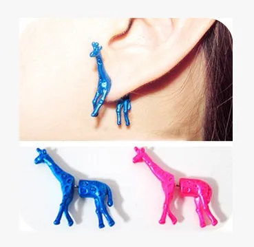 Korean jewelry stereoscopic deer cute giraffe earring personality Fluorescent color stud earring LM-C001
Korean jewelry stereoscopic deer cute giraffe earring personality Fluorescent color stud earring LM-C001