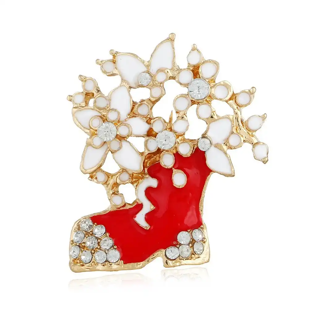 women fashion xmas rhinestone brooch jewelry gift men suit pins