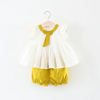 Baby Kids Summer Clothes Girls Bow Top+Short Pants 2 Pcs Suit Outfit Clothing Set Baby Cotton Clothing 5 s/l 
Baby Kids Summer Clothes Girls Bow Top+Short Pants 2 Pcs Suit Outfit Clothing Set Baby Cotton Clothing 5 s/l