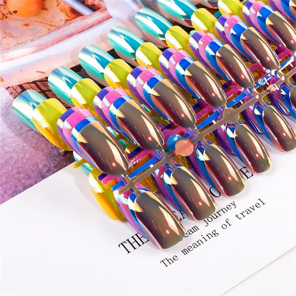 24 pcs Short False Nails Full Cover Stiletto Coffin Fake Nails ABS Artificial Tips Nail Art Decorations Women Beauty Nail Makeup
24 pcs Short False Nails Full Cover Stiletto Coffin Fake Nails ABS Artificial Tips Nail Art Decorations Women Beauty Nail Makeup