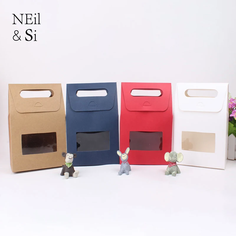 Brown Blue White Red Handle Window Paper Box Wedding Candy Manual Soap Gift Craft Tea Bakery Cookies Packaging Boxes
Brown Blue White Red Handle Window Paper Box Wedding Candy Manual Soap Gift Craft Tea Bakery Cookies Packaging Boxes