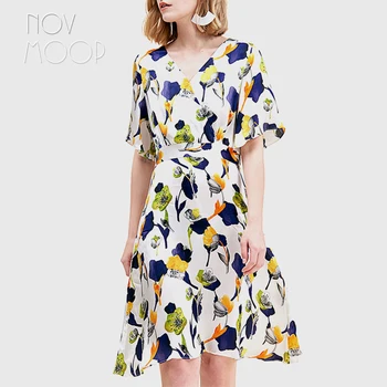 Novmoop 2019 floral printed women casual spandex silk beach dress for summer autumn vestido de seda robe en soie spandex LT2779
Novmoop 2019 floral printed women casual spandex silk beach dress for summer autumn vestido de seda robe en soie spandex LT2779