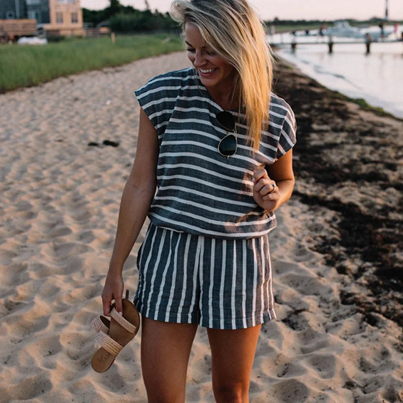 Summer Overalls for Women Casual Striped Lace Up Playsuit Summer Short Jumpsuits for Women 2019 Romper Womens Jumpsuit Female
Summer Overalls for Women Casual Striped Lace Up Playsuit Summer Short Jumpsuits for Women 2019 Romper Womens Jumpsuit Female