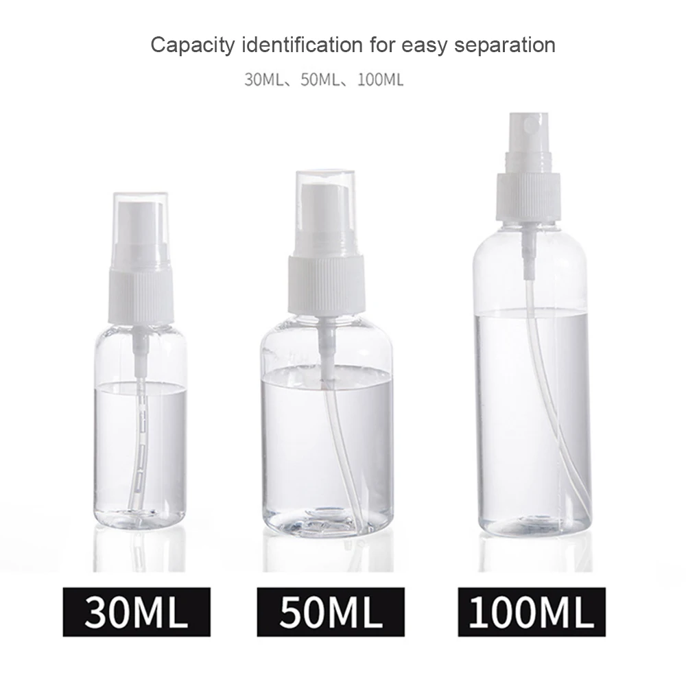 1 шт прозрачные пустые бутылки для распыления 30 мл/50 мл/100 мл пластиковые мини