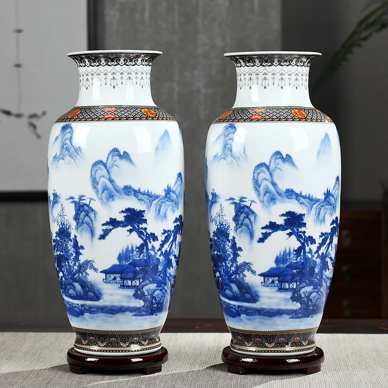 Antique Jingdezhen Ceramic Large Size Vase Set LandscapeClassical Chinese Traditional Handmade Vase Flower Vases Porcelain Vase
Antique Jingdezhen Ceramic Large Size Vase Set LandscapeClassical Chinese Traditional Handmade Vase Flower Vases Porcelain Vase