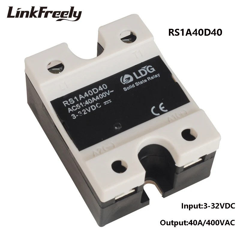 RS1A40D40 Single Phase Triac SSR Relay 40A,3V 5V 12V 24V 32V DC Input Output 400VAC,DC AC Industrial Voltage Relay Switch Board
RS1A40D40 Single Phase Triac SSR Relay 40A,3V 5V 12V 24V 32V DC Input Output 400VAC,DC AC Industrial Voltage Relay Switch Board