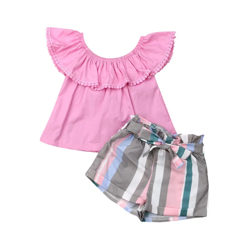 Newborn Infant Baby Girl Short Sleeve Ruffle T-shirt Tops Striped Shorts 2Pcs Set Outfit Clothes 1-6T
Newborn Infant Baby Girl Short Sleeve Ruffle T-shirt Tops Striped Shorts 2Pcs Set Outfit Clothes 1-6T