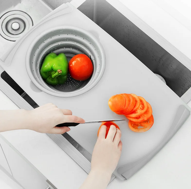 3 IN 1 Multi-function Sink Drain Basket Cutting Board Filter Chopping Blocks Meat Vegetables Fruit Basket Storage Chopping Board
3 IN 1 Multi-function Sink Drain Basket Cutting Board Filter Chopping Blocks Meat Vegetables Fruit Basket Storage Chopping Board