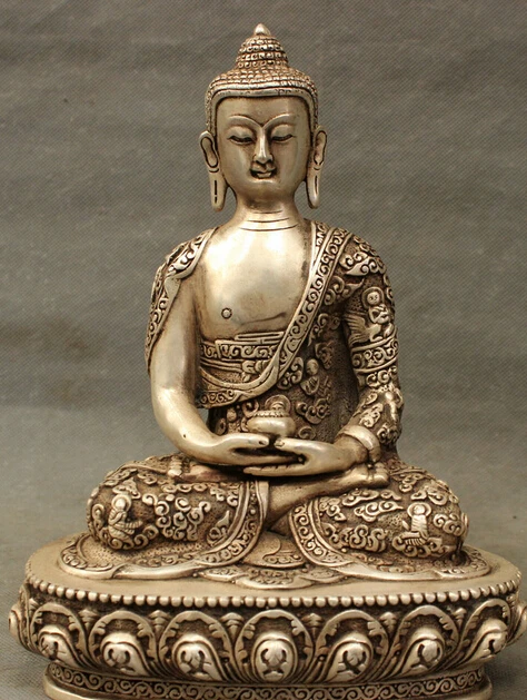 JP S62 9" Tibet Silver Buddhism Temple Shakyamuni Robe Sakyamuni Buddha Bowl Statue
JP S62 9" Tibet Silver Buddhism Temple Shakyamuni Robe Sakyamuni Buddha Bowl Statue