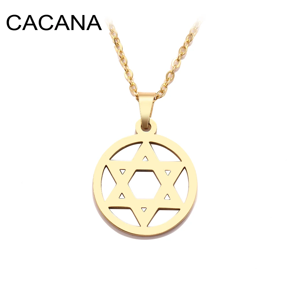 CACANA Stainless Steel Necklace For Women Man Hexagonal Geometry Gold And Silver Color Pendant Necklace Engagement Jewelry 
CACANA Stainless Steel Necklace For Women Man Hexagonal Geometry Gold And Silver Color Pendant Necklace Engagement Jewelry