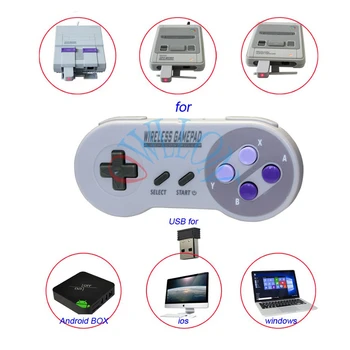 

Wireless Gamepads 2.4GHZ Joypad Joystick Controller for SNES NES Classic Mini windows IOS Android raspberry pi Console remote