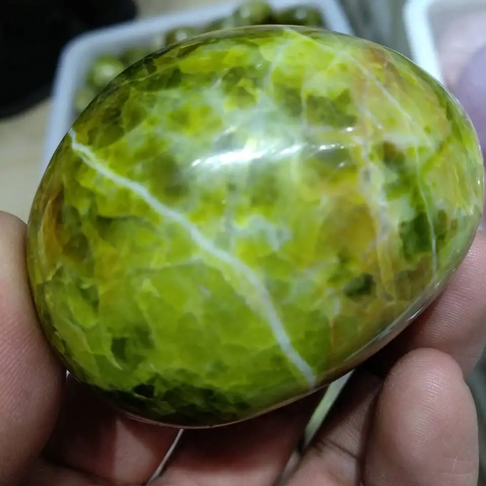 

90g Natural Green Opal Palm Stone Crystal Polished Specimen Madagascar