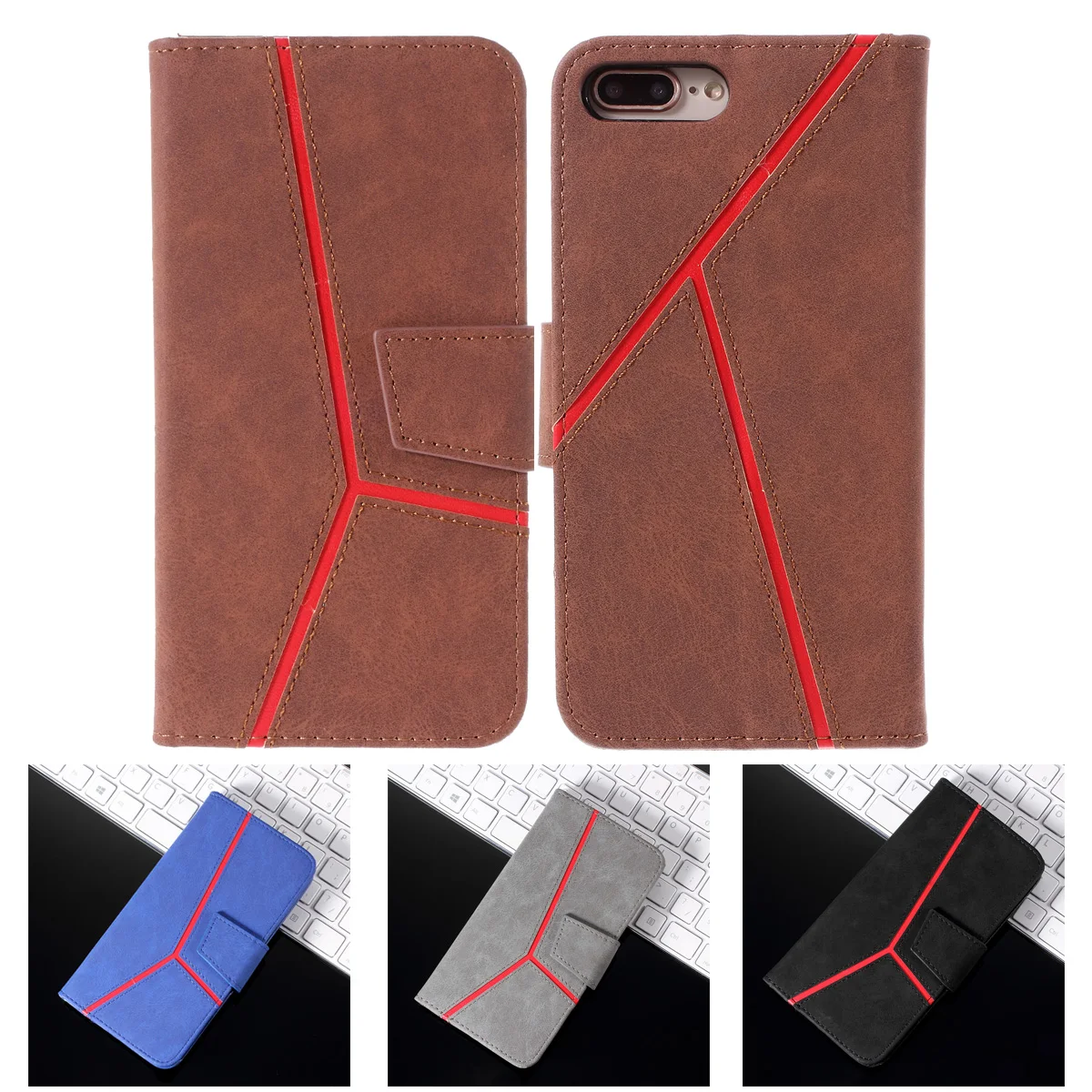 For Iphone 8 7 Plus Case Retro Splice Flip Wallet Iphone 7 8 Case Luxury Business Leather Stander Card Slot Color Matching Case
For Iphone 8 7 Plus Case Retro Splice Flip Wallet Iphone 7 8 Case Luxury Business Leather Stander Card Slot Color Matching Case
