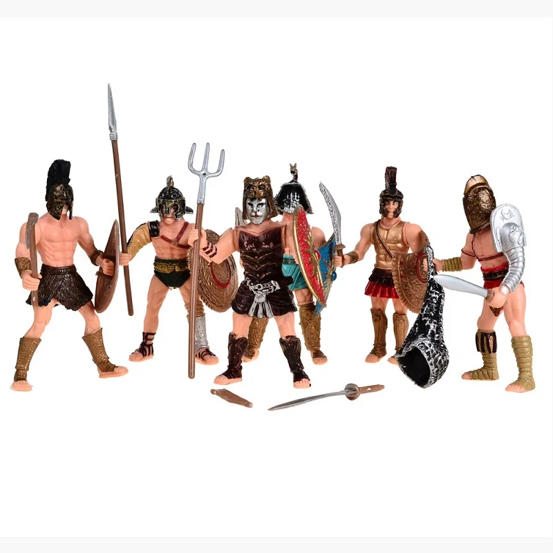 6pcs /set Roman Gladiator Pvc Action Figure Toys Medieval Rome Empire Arena Soldier Display Model Toy Children Birthday Jouet
6pcs /set Roman Gladiator Pvc Action Figure Toys Medieval Rome Empire Arena Soldier Display Model Toy Children Birthday Jouet