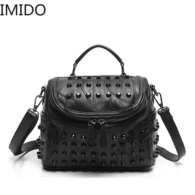 Fashion Women Messenger Bags Black Rivet Genuine Leather Shoulder Bag Sac A Main Crossbody Bags For Women Designer Handbags
Fashion Women Messenger Bags Black Rivet Genuine Leather Shoulder Bag Sac A Main Crossbody Bags For Women Designer Handbags