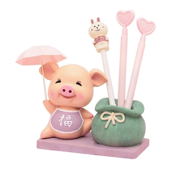 Home Decoration Crafts Zakka Umbrella Pig Figurines Pen Holder Student Cartoon Pig Pen Insert Resin Desktop Decor Crafts Gifts
Home Decoration Crafts Zakka Umbrella Pig Figurines Pen Holder Student Cartoon Pig Pen Insert Resin Desktop Decor Crafts Gifts