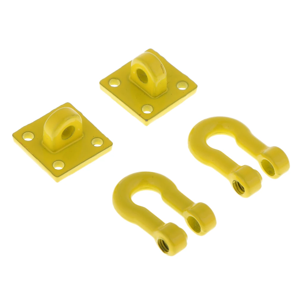 2Pcs Metal RC Car Winch Shackles D-Rings Towing Bolts for 1/10 Traxxas TRX4, Axial SCX10 D90 Rock Crawler Parts