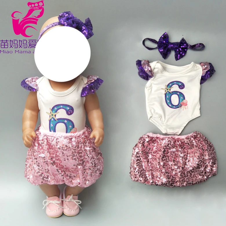 17 inch Baby Doll sequin dress for baby dolls clothes 18" girl doll Shining pink dress bow headband accessories
17 inch Baby Doll sequin dress for baby dolls clothes 18" girl doll Shining pink dress bow headband accessories