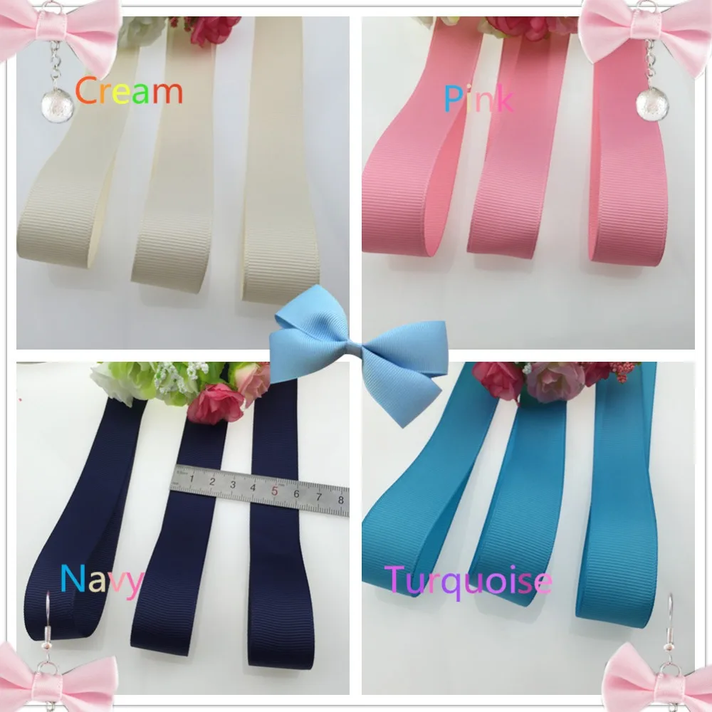 Solid Grosgrain Ribbon 7/8" Navy/pink/Turquoise/Cream color (25yards per color )
Solid Grosgrain Ribbon 7/8" Navy/pink/Turquoise/Cream color (25yards per color )