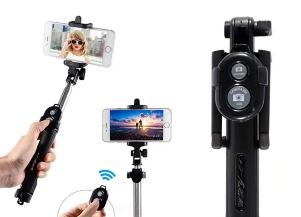 Roreta Handheld Bluetooth Selfie Stick Wireless Extendable Monopod Shutter Remote Foldable Mini Tripod For iPhone 8 X 7 6s Plus