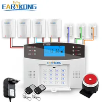 Wired & Wireless GSM Home Burglar Security Alarm System 433MHz Spanish French English Russian Italian Language Intercom image