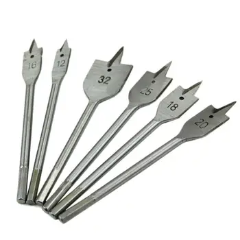 6pcs/lot Wood Flat Drill Sets 10 12 16 18 20 25mm Paddle Flat Wood Boring Drill Bit Set Power Tools With Hex Shank
6pcs/lot Wood Flat Drill Sets 10 12 16 18 20 25mm Paddle Flat Wood Boring Drill Bit Set Power Tools With Hex Shank