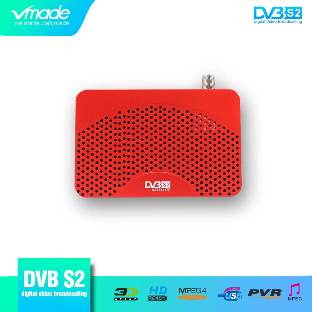 Vmade Newest Mini DVB S2 HD Digital Satellite TV Receiver Support PVR IPTV CCCAM MPEG-2 / 4 HD 1080p H.264 DVB S2 HD Set Top Box
Vmade Newest Mini DVB S2 HD Digital Satellite TV Receiver Support PVR IPTV CCCAM MPEG-2 / 4 HD 1080p H.264 DVB S2 HD Set Top Box