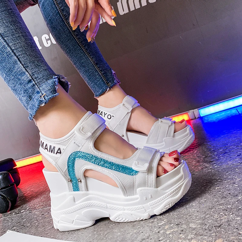 Rimocy women's thick bottom gladiator sandals blue glitter high platform wedges summer shoes woman casual heeled sandalias mujer
Rimocy women's thick bottom gladiator sandals blue glitter high platform wedges summer shoes woman casual heeled sandalias mujer