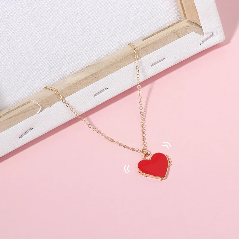 Red Heart Necklace for Women Long Dripping Oil Gold Necklaces Pendants Collier Femme Chain Collar Collares De Moda 2019
Red Heart Necklace for Women Long Dripping Oil Gold Necklaces Pendants Collier Femme Chain Collar Collares De Moda 2019