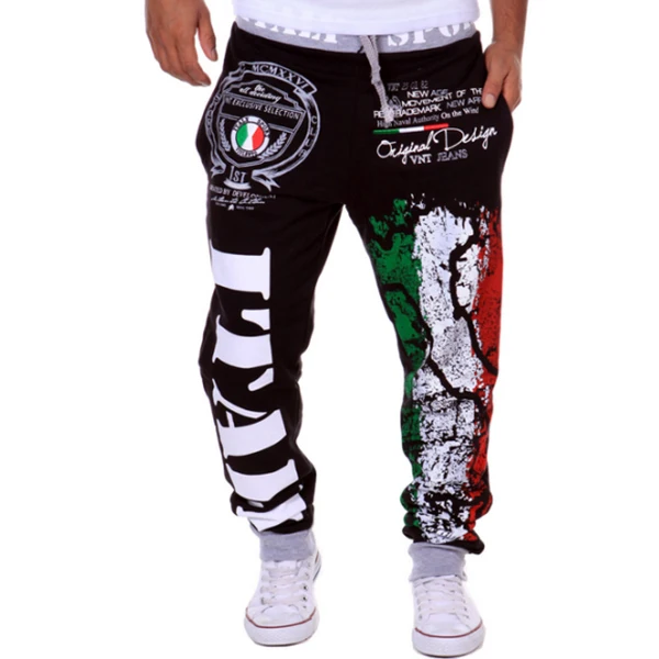 2017 fashion cotton men's casual pants explosion models sweat pants Italian flag print design casual pants
2017 fashion cotton men's casual pants explosion models sweat pants Italian flag print design casual pants
