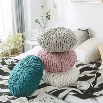 Round Hand-woven Thick Line Pillow Sofa Cushion Creative Home Decoration 40x40x10cm
Round Hand-woven Thick Line Pillow Sofa Cushion Creative Home Decoration 40x40x10cm