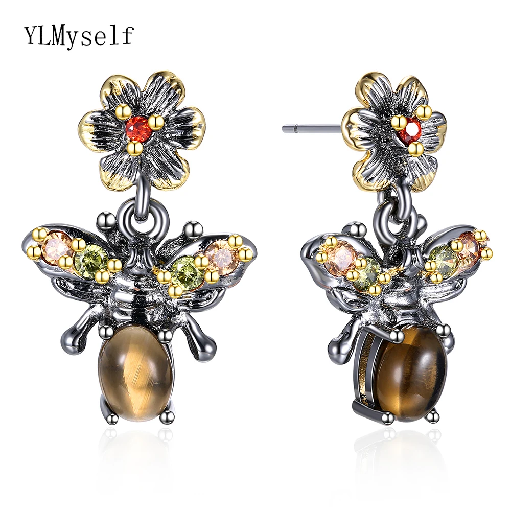 Beautiful cute animal drop earring smokytopaz stone colorful crystal bee jewelry Black 2 tone plate nice dangle earrings
Beautiful cute animal drop earring smokytopaz stone colorful crystal bee jewelry Black 2 tone plate nice dangle earrings
