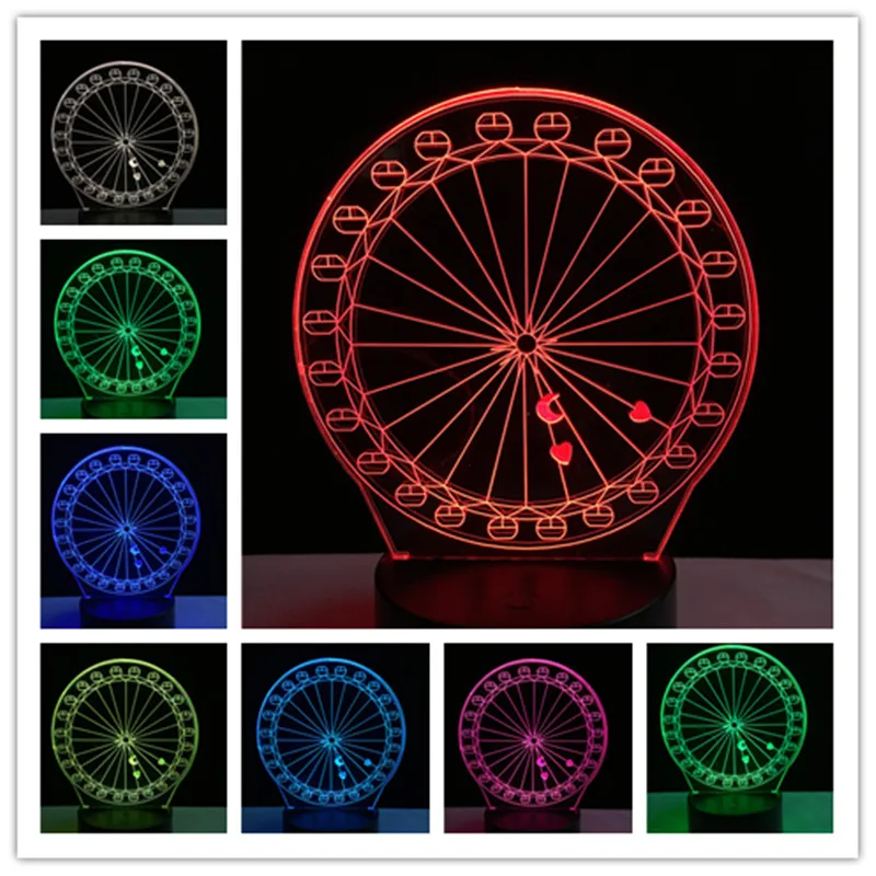 Amroe 3D Sky Wheel LED Beauty Design LED Table Desk Lamp 7 Color Change USB Home Decoration Boy Toy Present Gift for Friend Kids
Amroe 3D Sky Wheel LED Beauty Design LED Table Desk Lamp 7 Color Change USB Home Decoration Boy Toy Present Gift for Friend Kids